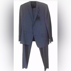 Lauren Ralph Lauren Black Label Men Suit, 2 pieces, Light Blue, 48 Reg 100% wool